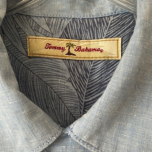 Tommy Bahama Men’s Shirt Size Large Light Blue 100% Linen - Picture 5 of 10